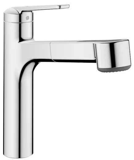 KWC Kchenarmatur Domo 6.0 10.665.033.000FL Einhebelmischer Chrom mit Zugauslauf und Brausefunktion Niederdruck (124924)