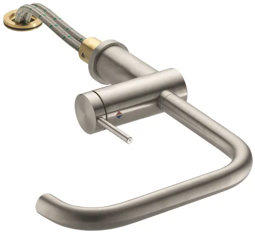 KWC Kchenarmatur Livello 10.231.043.700FL Einhebelmischer Edelstahl massiv mit Festauslauf Vorfenstermontage (123115)