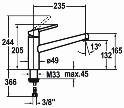 ✅ KWC Kchenarmatur Luna-E 10.441.023.700FL Einhebelmischer Edelstahl massiv mit Festauslauf (123840)
