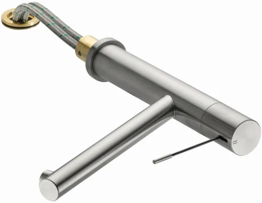 KWC Kchenarmatur Ono 10.151.043.700FL Einhebelmischer Edelstahl massiv mit Festauslauf Vorfenstermontage (123113)