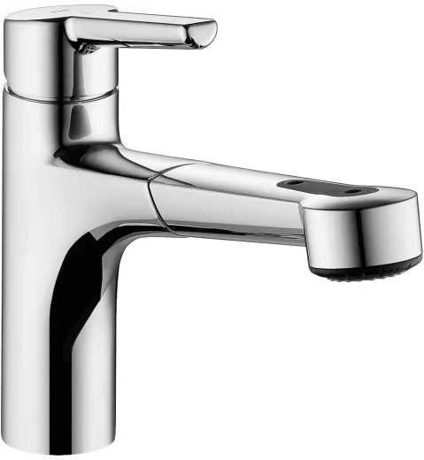 KWC Kchenarmatur Suno 10.175.033.000FL Einhebelmischer Chrom mit Zugauslauf und Brausefunktion Niederdruck (123962)