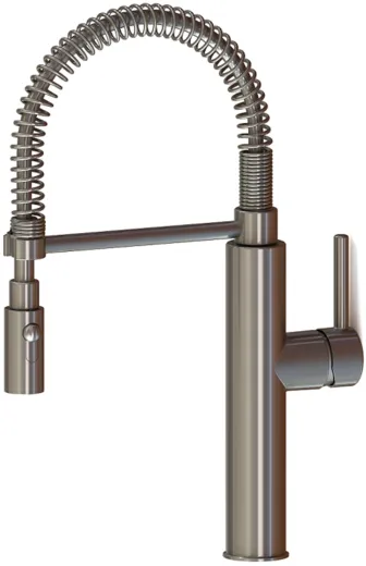 KWC Kchenarmatur Kuri Inox 125.033.700 Einhebelmischer Edelstahl mit Pendelbrause (125.033.700)