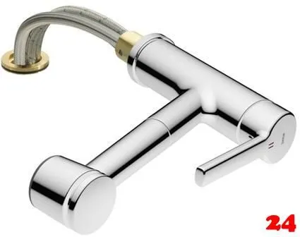 KWC Kchenarmatur Luna-E 10.441.053.000FL Einhebelmischer Chrom mit Zugauslauf Unterfenstermontage (125136)