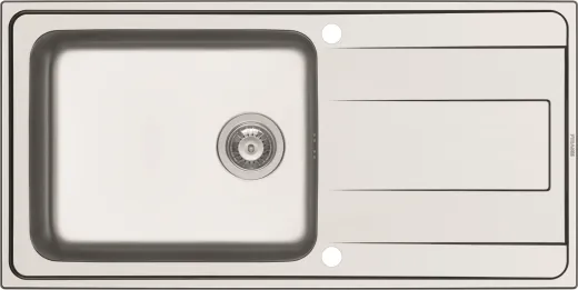 PYRAMIS Kchensple Alea Plus (100x50) 1B 1D Einbausple / Edelstahlsple Siebkorb als Drehknopfventil