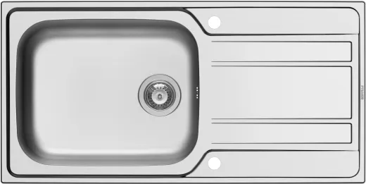 PYRAMIS Kchensple Athena Plus (100x50) 1B 1D Einbausple / Edelstahlsple Siebkorb als Drehknopfventil