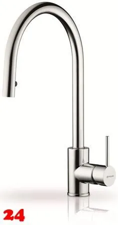 PYRAMIS Kchenarmatur Amada Premium Einhebelmischer Chrom mit Zugauslauf als Schlauchbrause