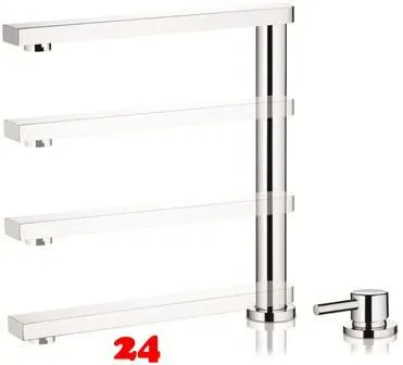 PYRAMIS Küchenarmatur Satellita Premium Einhebelmischer Chrom 2-Loch mit Festauslauf Vorfenstermontage versenkbar PYRAMIS Küchenarmatur Satellita Premium Einhebelmischer Chrom 2-Loch mit Festauslauf Vorfenstermontage versenkbar