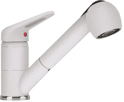 FRANKE Kchenarmatur Novara Plus Fragranit+ Einhebelmischer mit Zugauslauf und Brausefunktion 120 schwenkbar