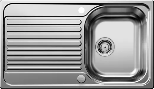 BLANCO Kchensple Tipo 45-S Einbausple / Edelstahlsple Siebkorb als Drehknopfventil