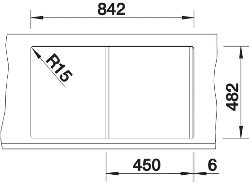 BLANCO Kchensple Tipo 45-S Einbausple / Edelstahlsple Siebkorb als Drehknopfventil