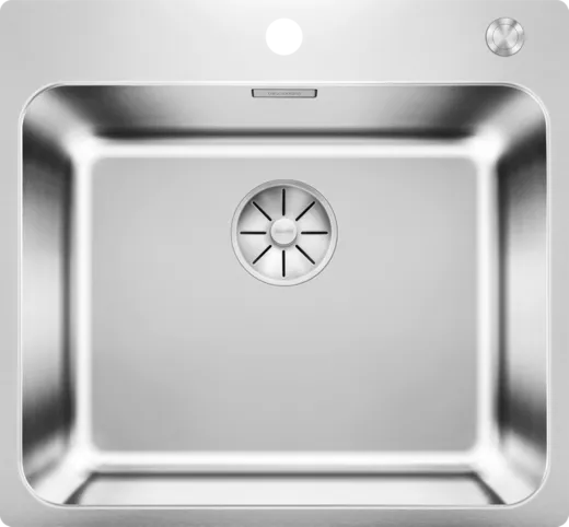 BLANCO Kchensple Solis 500-IF/A Edelstahlsple / Einbausple Flachrand mit Ablaufsystem InFino und PushControl