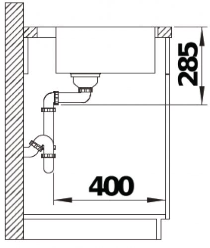 BLANCO Kchensple Solis 500-IF/A Edelstahlsple / Einbausple Flachrand mit Ablaufsystem InFino und PushControl