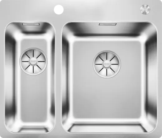 BLANCO Kchensple Solis 340/180-IF/A Edelstahlsple / Einbausple Flachrand mit Ablaufsystem InFino und PushControl
