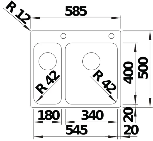 BLANCO Kchensple Solis 340/180-IF/A Edelstahlsple / Einbausple Flachrand mit Ablaufsystem InFino und PushControl