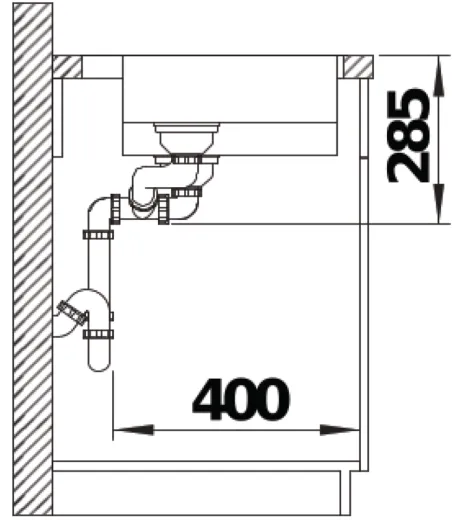 BLANCO Kchensple Solis 340/180-IF/A Edelstahlsple / Einbausple Flachrand mit Ablaufsystem InFino und PushControl