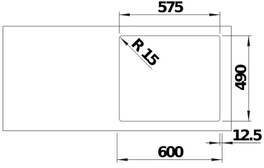 BLANCO Kchensple Solis 340/180-IF/A Edelstahlsple / Einbausple Flachrand mit Ablaufsystem InFino und PushControl