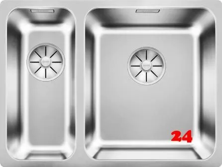 BLANCO Solis 340/180-IF Becken rechts Edelstahlsple / Einbausple Flachrand mit Ablaufsystem InFino und Handbettigung