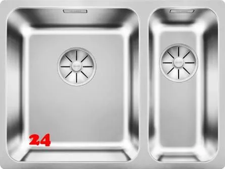 BLANCO Solis 340/180-IF Becken links Edelstahlsple / Einbausple Flachrand mit Ablaufsystem InFino und Handbettigung