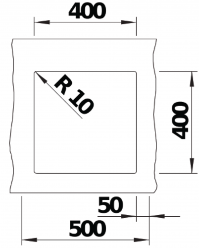 BLANCO Rotan 400-U Silgranit PuraDurII Granitsple / Unterbaubecken in 7 Farbtnen mit Handbettigung