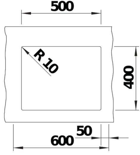 BLANCO Rotan 500-U Silgranit PuraDurII Granitsple / Unterbaubecken in 7 Farbtnen mit Handbettigung