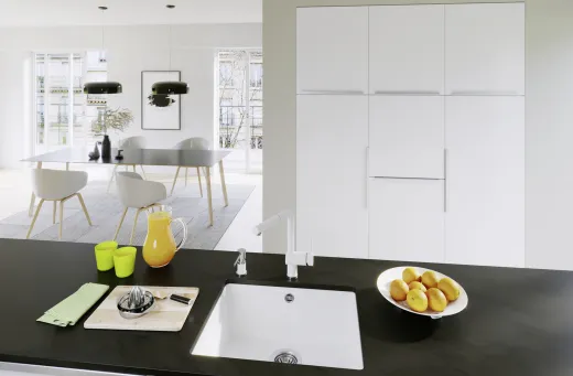 BLANCO Rotan 500-U Silgranit PuraDurII Granitsple / Unterbaubecken in 7 Farbtnen mit Handbettigung