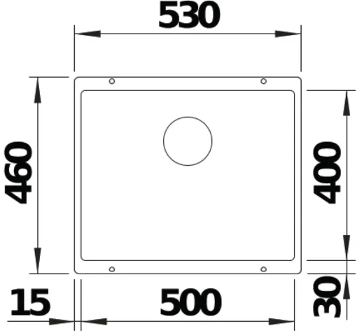 BLANCO Rotan 500-U Silgranit PuraDurII Granitsple / Unterbaubecken in 7 Farbtnen mit Handbettigung
