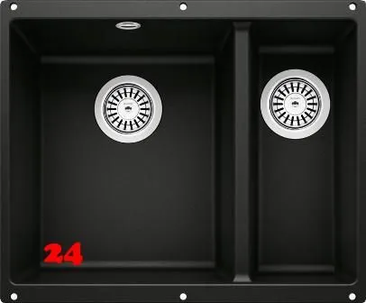 BLANCO Rotan 340/160-U Silgranit PuraDurII Granitsple / Unterbaubecken mit Handbettigung