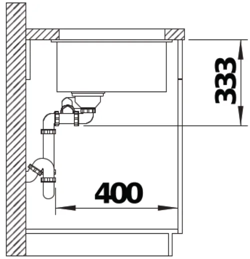 BLANCO Rotan 340/160-U Silgranit PuraDurII Granitsple / Unterbaubecken mit Handbettigung