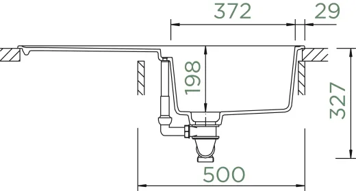 SCHOCK Kchensple Tia D-100 Cristadur Nano-Granitsple / Einbausple mit Drehexcenter