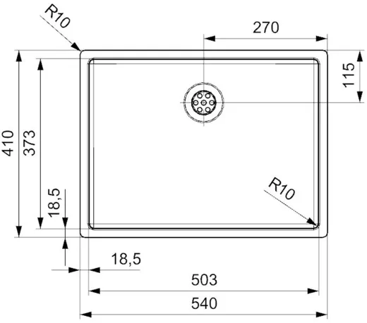 REGINOX Clean & Care New Jersey 50x37 KG-CC (10cm) Einbausple Edelstahl mit Flachrand 3 in 1 ohne berlauf unterfahrbar Barrierefrei*