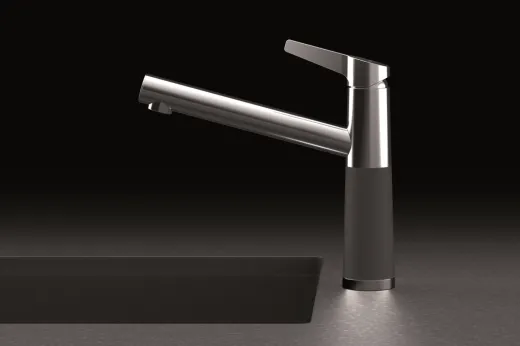 SCHOCK Kchenarmatur SC-510 Cristadur Green Line Einhebelmischer Festauslauf 360 schwenkbarer Auslauf mit Materialhlse Niederdruck