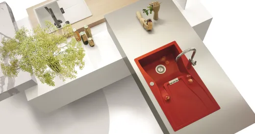 SCHOCK Kchenarmatur SC-520 Cristadur Green Line Einhebelmischer Festauslauf 360 schwenkbarer Auslauf mit Materialhlse