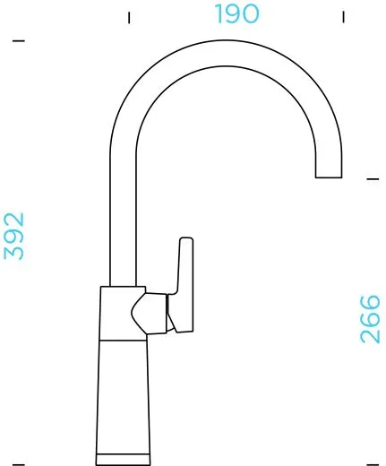 SCHOCK Kchenarmatur SC-520 Cristadur Green Line Einhebelmischer Festauslauf 360 schwenkbarer Auslauf mit Materialhlse
