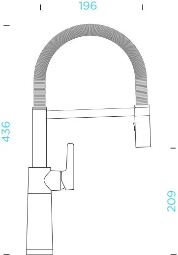 SCHOCK K�chenarmatur SC-550 Cristadur� Green Line Einhebelmischer Festauslauf 150� schwenkbarer Auslauf mit Materialh�lse und Pendelbrause