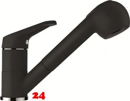 SCHOCK Kchenarmatur Cosmo Cristalite Basic Line Einhebelmischer Zugauslauf 140 schwenkbarer Auslauf