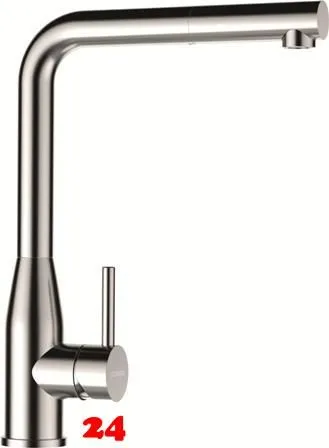 SCHOCK Kchenarmatur Keto EDM Einhebelmischer Edelstahl massiv mit Zugauslauf 180 schwekbarer Auslauf mit Schlauchbrause