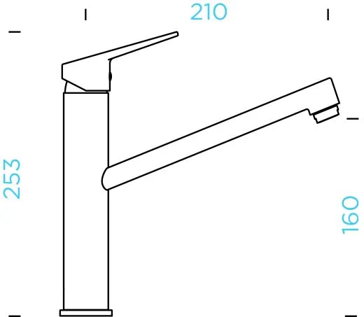 SCHOCK Kchenarmatur Metis Chrom Einhebelmischer mit Festauslauf 120 schwenkbarer Auslauf