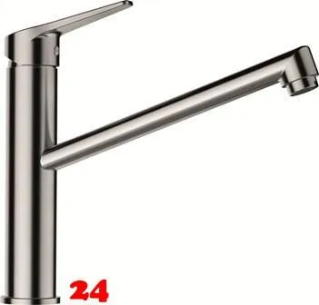 SCHOCK Kchenarmatur Metis EDO Einhebelmischer Edelstahloptik mit Festauslauf 120 schwenkbarer Auslauf