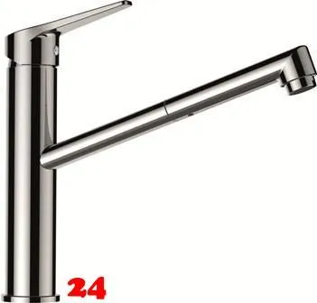 SCHOCK Kchenarmatur Metis Chrom Einhebelmischer mit Zugauslauf 120 schwenkbarer Auslauf mit Schlauchbrause