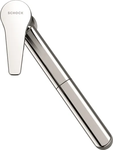 SCHOCK Kchenarmatur Metis Chrom Einhebelmischer mit Zugauslauf 120 schwenkbarer Auslauf mit Schlauchbrause