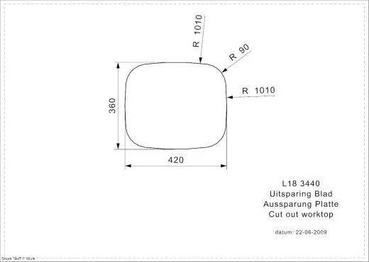 REGINOX Kchensple L18 3440 OKG Einbausple Edelstahl 3 in 1 mit Flachrand Siebkorb als Stopfenventil