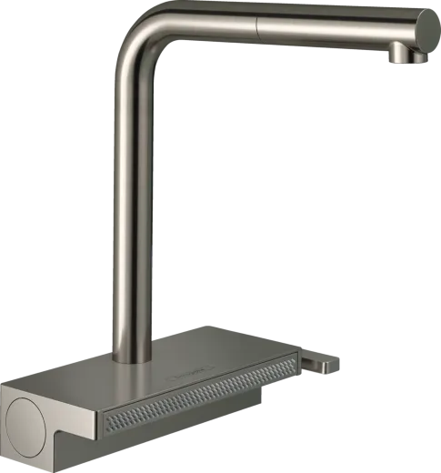HANSGROHE Kchenarmatur Aquno Select M81 Edelstahl Finish Einhebelmischer 250 mit Ausziehauslauf, 2jet, sBox (73830800)