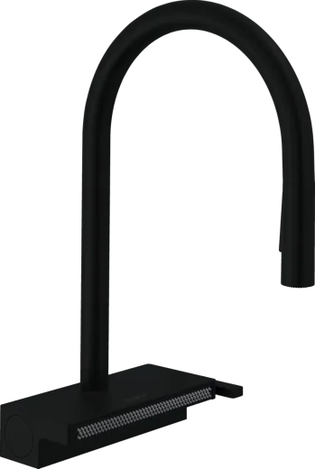 HANSGROHE Kchenarmatur Aquno Select M81 Mattschwarz Einhebelmischer 170 mit Zugauslauf als Ausziehbrause, 3jet, sBox (73831670)