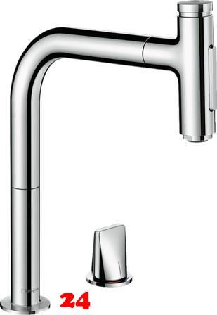 HANSGROHE Metris Select 2-Loch Armatur | Spülenshop24