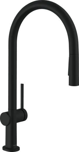 HANSGROHE Kchenarmatur Talis M54 Mattschwarz Einhebelmischer 210 mit Ausziehbrause, 2jet (72800670)