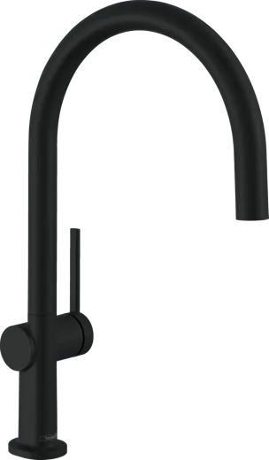 HANSGROHE Kchenarmatur Talis M54 Mattschwarz Einhebelmischer 220 mit Festauslauf Schwenkbereich einstellbar, 1jet (72804670)