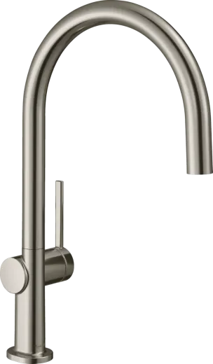 HANSGROHE Kchenarmatur Talis M54 Edelstahl Finish Einhebelmischer 220 mit Festauslauf, 1jet (72804800)