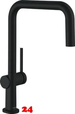 HANSGROHE Kchenarmatur Talis M54 Mattschwarz Einhebelmischer U 220 mit Festauslauf Schwenkbereich einstellbar, 1jet (72806670)
