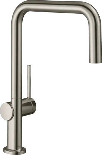 ✅ HANSGROHE Kchenarmatur Talis M54 Edelstahl Finish Einhebelmischer U 220 mit Festauslauf Schwenkbereich einstellbar, 1jet (72806800)
