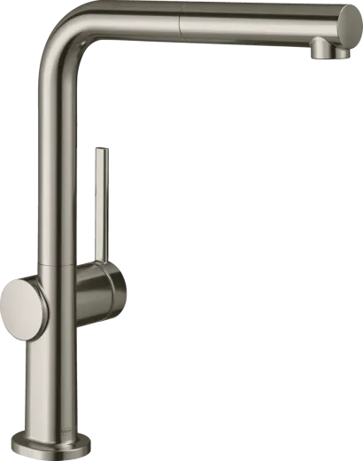 HANSGROHE Kchenarmatur Talis M54 Edelstahl Finish Einhebelmischer 270 mit Ausziehauslauf, 1jet (72808800)
